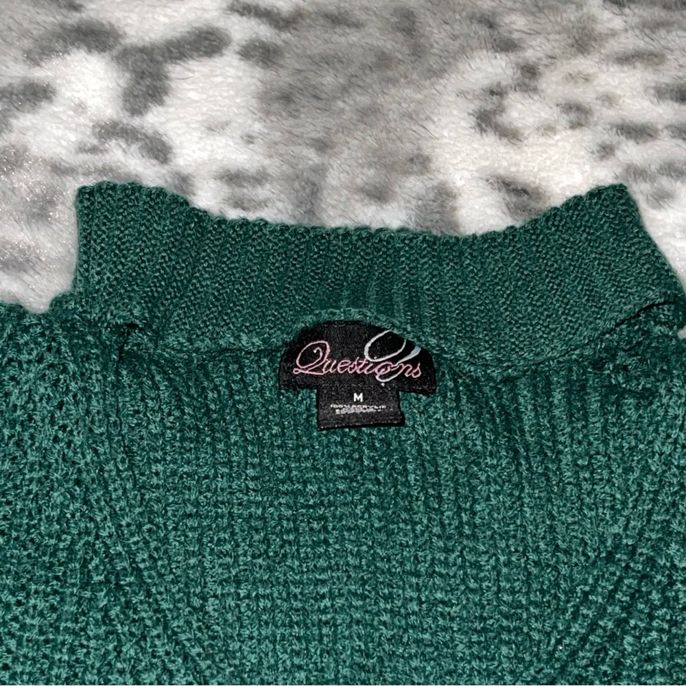 Questions? Green Sweater - Picture 5 of 9
